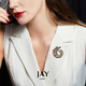 Jay brooch, high-end female corsage, suit accessories, brooch, birthday gift for mother-in-law, elders, brown gray