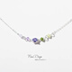Shilian original design natural tanzanite amethyst peridot 925 sterling silver hypoallergenic niche necklace clavicle chain customized 40+5 adjustable necklace