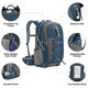 Maelstrom Outdoor Hiking Backpack 40L Nylon Waterproof Mountaineering Bag Lightweight Travel Backpack 40L Blue 40I
