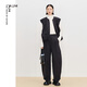 AUM (AUM) easy suit AUM spring new bud-shaped work-style vest black sickle pants black work-wear vest L