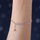 Guanpuge Fat Donglai same style pt950 platinum anklet Pt950 bracelet women's star fruit platinum bracelet bracelet birthday star fruit bracelet length about 16+1.5CM gold weight about 1