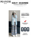 Cotton Wowen Plaidhose für Frauen im Frühjahr und Herbst New Lose Wide-Big High-T-T-T-Sport- und Freizeithosen 687 Marineblau [hohe Qualität ohne Fleece] 2xl 135-150Jin [Jin entspricht 0,5 kg]