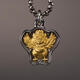 Tanhai Studio National Intangible Cultural Heritage Ancient Iron Jianjin Craft Carved Gold 24K Gold Meteor Iron Dapeng Bird Pendant Pendant