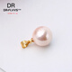 Bhiodha Chinese Valentine's Day gift pearl pendant single without chain necklace silver buckle head plated with 18K gold pink gold base 10-10mm