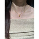 OFK Old Phoenix 999 gold small gourd clavicle necklace is exquisite, compact and niche with simple design