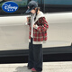 Disney Girls 'Jacke Frühlings- und Herbststil 2025 Neue modische Kinder doppelseitige Herbstkleidung modische Street Girl Plaid Sweatshirt 7027 Blau blau Plaid Doppelsieitiger Mantel 150 cm