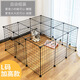 Dog fixed-point toilet fence, anti-jailbreak cat cage, isolation door, free combination training, small and medium-sized dog fence, heightened version, transparent 10 pieces with door, default delivery as shown in the picture