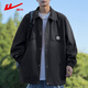 Pull-back jacket men's spring and autumn casual versatile lapel jacket men's trendy workwear men's tops black L