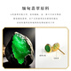 Ms. Kou's natural Burmese A-grade spicy green full green Wushi brand jade earrings four-leaf clover jade earrings safe high-end gift round jade earrings