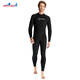 DIVE&SAIL swimsuit men's thickened 1.5MM long-sleeved one-piece wetsuit men's large size warm and cold snorkeling surfing swimsuit black M (recommended weight 135-150Jin Jin equals 0.5 kg)