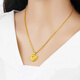 CAMPUSKINGLY old phoenix 999 gold fine phoenix tail necklace thick gold flower blooming rich frosted large flower pendant pure silver gold bag with fine water wave chain + love water drop together