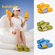 Balabala children's shoes children's slippers boys and girls bathroom shoes home and outdoor wear summer new cartoon blue tone 00388 19 (inner length 19cm suitable for feet 18cm long)