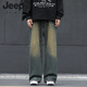 JEEP SPIRIT男士水洗牛仔裤直筒宽松2025春秋季新款复古垂感百搭阔腿长裤男款 1047怀旧色 S
