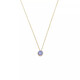 Lie Rui <Moon Half Bend> Japanese natural tanzanite necklace plated with 18K gold, light luxury amethyst agete Akado pendant, thickened with 18K gold plated