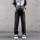 Ripped jeans men's spring and summer new trend American high street slim Korean version ins straight casual pants Blue Haochao 9903 M
