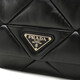 PRADA Women's System Series Antique Handheld Shoulder Crossbody Bag with Pendant Coin Purse Women's Bag 1BD292 2DMO F0002 V L9O Black