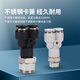 EXSN pneumatic quick connector PX-Y type external thread tee quick plug external screw thread docking air nozzle black and white plastic tracheal joint black PX12-04