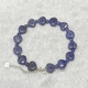 Shiyi natural tanzanite love bracelet for women, single circle, fashionable, fresh and simple, crystal heart-shaped bracelet jewelry, versatile 1#/7*8MM/love/single circle