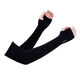 Fishing special sun protection hand sleeves thin ice silk long sleeves for men and women summer outdoor sports arm sleeves sunshade gloves ice sleeves white thumb style