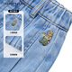 Teenie Weenie Kids Bear Children's Clothes Summer Girls' Pleated Denim Skirts Blue 120 cm