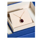 Orenchi Necklace for Women Pigeon Blood Red Garnet Diamond Pendant 18K Luxury Jewelry Wedding Anniversary Birthday Gift for Wife 9 Carat 18K Gold Garnet Necklace
