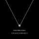 Guanpuge Fat Donglai same style pt950 platinum necklace with pendant light luxury niche moissanite single diamond necklace silver clavicle neck 50 points classic white gold necklace gift box