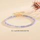 Shiyi natural crystal bracelet for women, ultra-fine 3mm tanzanite round bead bracelet, niche design, summer small and fresh style for women, about 2.5mm tanzanite faceted bracelet, hand circumference about 15c