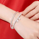 Jin Shi Tong Lao Fenghuang Gold Store Silver Bracelet Fashionable New Bracelet Simulated Silver Bracelet Plain Ring Bracelet Two Worlds Huan Bracelet (Universal Style) Lao Phoenix Gold Store Inner Diameter 58 mm (Recommended 95-110 Jin Jin is equal to 0.5 kg)