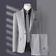 Bird-like suit suit for men, three-piece Korean style slim business casual suit for groom and wedding, medium gray, top + pants + vest, free lining L