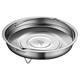 HUYO316 stainless steel steaming plate water-proof high-foot steaming dish artifact rice cooker steamer kitchen household steaming rack with handle 316 high-foot handle non-hole plate 18cm