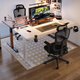 Huixun Jingdong's own brand solid wood 3cm electric lift table workbench computer table gaming table office desk hidden plug strip - dual motor 3cm solid wood walnut color 160*70 free delivery