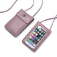 Yunfan Touchscreen Real Leder Mobiltelefon Tasche Mini Damen Crossbody Tasche Neue transparente Top -Layer -Brustwarzen kleine Leder -Mobiltelefontasche Weiche Leder 3519 Wein rot
