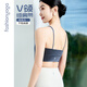 Fansheng Yoga Pilates Sexy Elegant Underwear Camisole Sports BRA Outerwear F15120 Removable Breast Pad Glossy Gray M