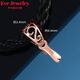 Fat Donglai's same style PT950 platinum pendant universal buckle 18k gold jade melon seed buckle beeswax pendant clip accessories melon seed small_K rose gold oblique hole_long clip (front hole to top 1mm, back