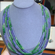 Fukufu Cuiguan colorful treasure tanzanite tsavorite design rainbow necklace with chain 40+10cm extension chain