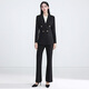 Troman black slightly elastic flared casual suit trousers for women straight-leg trousers professional formal interview commuter suit trousers for women