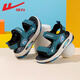 Pull back children's shoes children's sandals 2025 summer new style boys' breathable soft-soled sports sandals student campus beach shoes blue black -1413 33