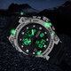 
Peak watch men's waterproof luminous student multifunctional electronic watch quartz watch high school student temperament casual sports watch YB14116J2 [black silver]