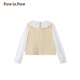 PawinPaw Shopping Mall Bear Children's Clothing 25th Spring and Autumn New Girls Two-piece Shirt Yellow/30 130