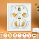 Yimi Baby Hand and Foot Print Mud Photo Frame Newborn Baby 100 Days and Full Moon Gift Hand and Foot Print Mud Lanugo Hair Umbilical Cord Bottle Zodiac Golden Snake Gold Model