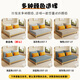 Sena Spring Nordic Solid Wood Sofa Bed Foldable Double Sitting and Lying Dual-Purpose Singles Multi-function Small Apartment Balcony Retractable Bed 1.03m Solid Wood Sofa Bed Log Wood Color Comfortable Breathable Cotton Line Sponge Style