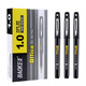 BAOKE large-capacity gel pen, wear-resistant tip, smooth writing, student stationery brush, office supplies signature pen, black 1.0mm bullet tip, 12 pieces/box PC1048