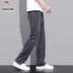 
Woodpecker wide-leg casual pants for men's summer thin ice silk loose sky silk jeans American fashion brand straight Woodpecker-1050-Blue L