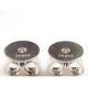 Guanpuge Fat Donglai's same style pt950 platinum ear plugs, silver anti-falling gold-plated ear caps, ear buckles, non-slip fixed non-allergic earrings, small PT950 4.5mm pair