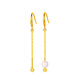 DL 1998 Mother's Day gift 18K gold ear wire hook pearl ear accessories accessories pearl earring empty ear hook one pair of gold ear hooks (beads not included)