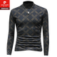Pierre Cardin (Pierre Cardin) European station men's bottoming shirt half turtleneck top trendy brand autumn and winter clothing new Korean version slim fit inner long-sleeved T-shirt black recommended 155-170Jin Jin equals 0.5 kg 2XL