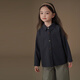 Haqi children's clothing spring and autumn children's long-sleeved shirt skin-friendly cotton Korean style spring clothing boys and girls casual tops new style navy 170