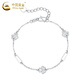 China Gold (CHINA GOLD) pt950 platinum clover bracelet plain chain bracelet new Valentine's Day birthday gift for girlfriend and wife Clover platinum bracelet about 4.1g selection gift box