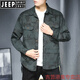 JEEP SPIRIT2025年春夏季新款军绿色休闲衬衫迷彩外套男宽松长袖军旅工装上衣 A826军绿 M 165 100-125斤