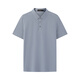YOUNGOR short-sleeved POLO men's lapel machine washable mulberry silk blended fabric soft and comfortable business matching 2025 new product gray blue VSZS513118HFA L (recommended 135-150 Jin Jin equals 0.5 kg)